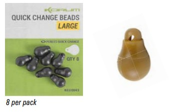 Коннектор - отбойник KORUM QUICK CHANGE BEADS LARGE черный большой