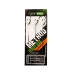 Поводки с крючком Carp Pro Method Hair Rig Hooklink 25 lb №8