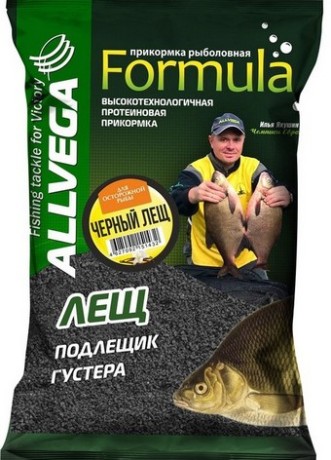 Прикормка ALLVEGA "Formula Black Bream" 0,9кг (ЧЕРНЫЙ ЛЕЩ) Для осторожной рыбы.