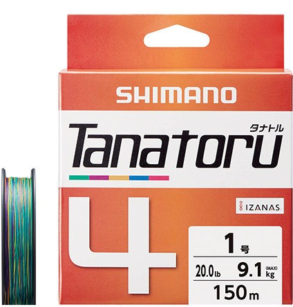 Леска плетеная PE Shimano TANATORU 4 PL-F54R 150m  #0.8 - 8,1кг.