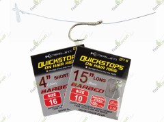 KORUM BARBED QUICKSTOPS ON HAIR RIGS Готовый поводок с &quot;волосом&quot; 10cm №10