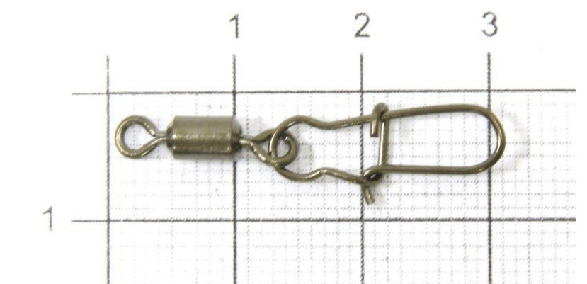 Вертлюги с карабином Metsui (митсуи) Rolling Swivel with duo lock snap черные, № 6 (1 уп.-12 шт.)