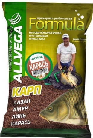 Прикормка ALLVEGA "Formula Carassin Garlic" 0,9кг (КАРАСЬ ЧЕСНОК)