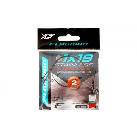 Поводок Flagman 19 вол 10кг 20см 2шт