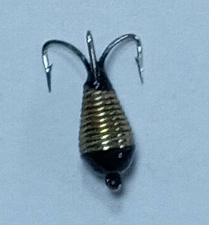 Мормышка Чертик-Капля рифленый средний 0.8 гр.латунь