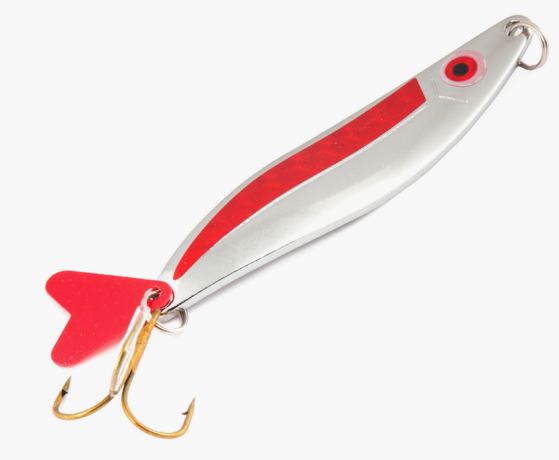 Блесна SPINNEX "Ивовый листок" серебро / красн. 20 гр.