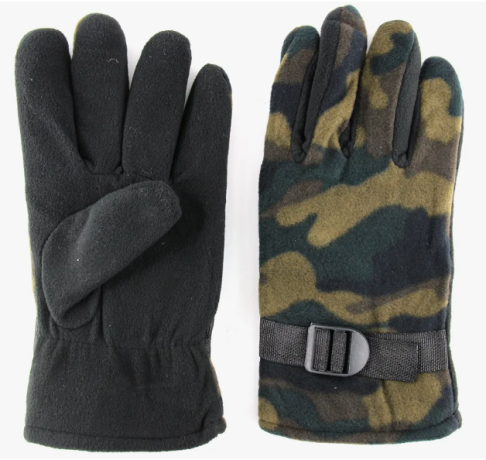 Перчатки зимние флис с ремешком