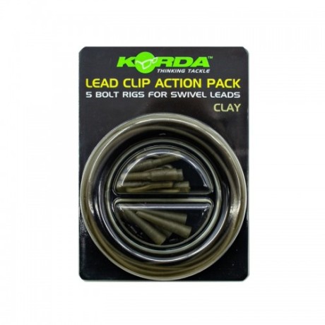 Набор безопасная клипса Korda Lead Clip Action Pack Silt
