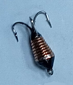 Мормышка Чертик-Капля рифленый средний 0.8 гр.медь
