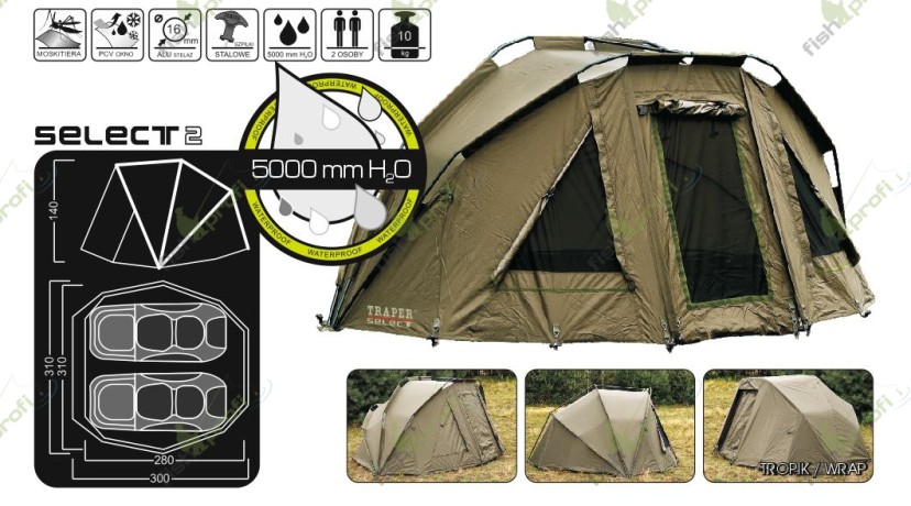 TRAPER SELECT BIVVY - Палатка карповая (310 х 280 х 140 см)