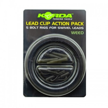 Набор безопасная клипса Korda Lead Clip Action Pack Weed