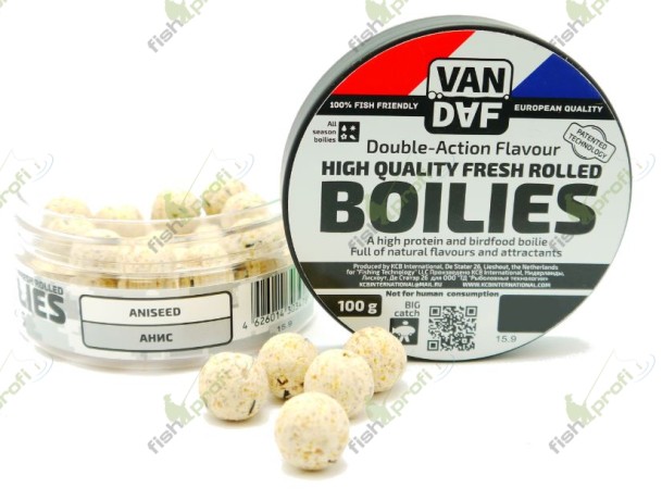 Бойлы VAN DAF Анис 15 мм. белый, 100 г.