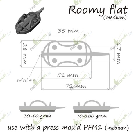 Кормушка ORANGE Roomy Flat Method 100гр.