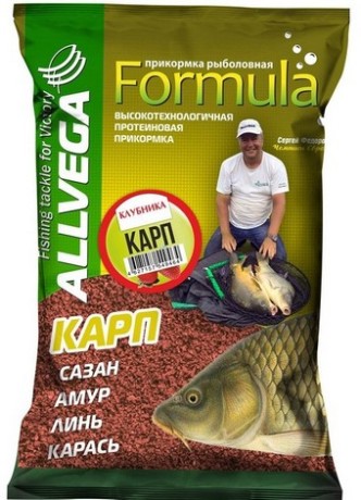 Прикормка ALLVEGA "Formula Carp Strawberry" 0,9кг (КАРП КЛУБНИКА)