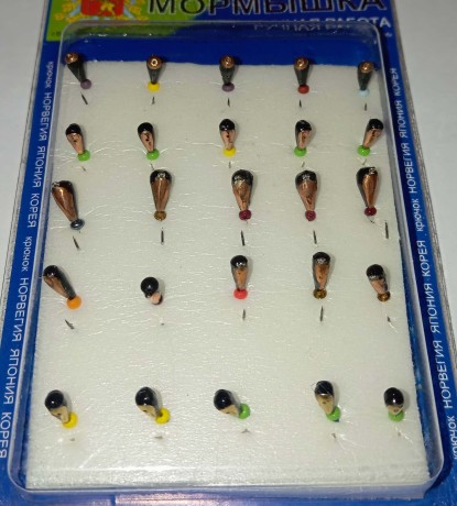 Мормышки вольфрамовые Набор № 1  (упак 25шт)