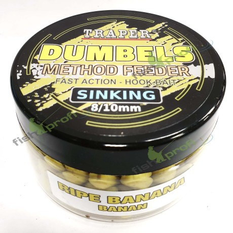 Дамбелсы тонущие Метод Фидер 8-10мм 50гр Банан Traper ТРАПЕР Dumbels sinking Banan