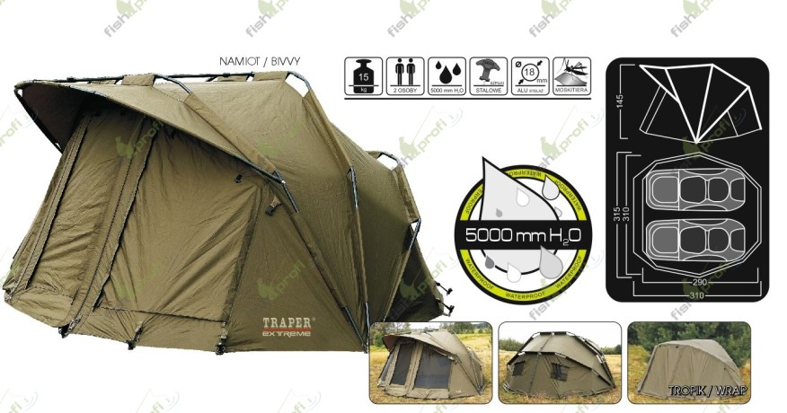 TRAPER EXTREME BIVVY - Палатка карповая (290 х 310 х 145 см)