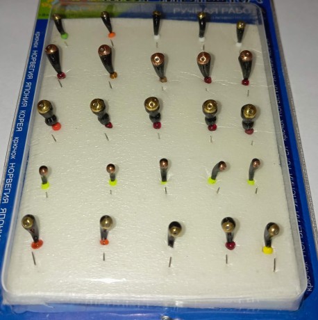 Мормышки вольфрамовые Набор № 2  (упак 25шт)