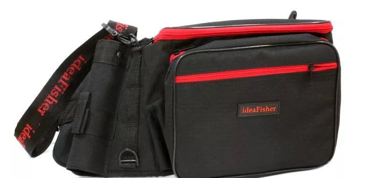 Пояс-держатель удилища + сумка спиннингиста "STAKAN-8" цвет - Черный