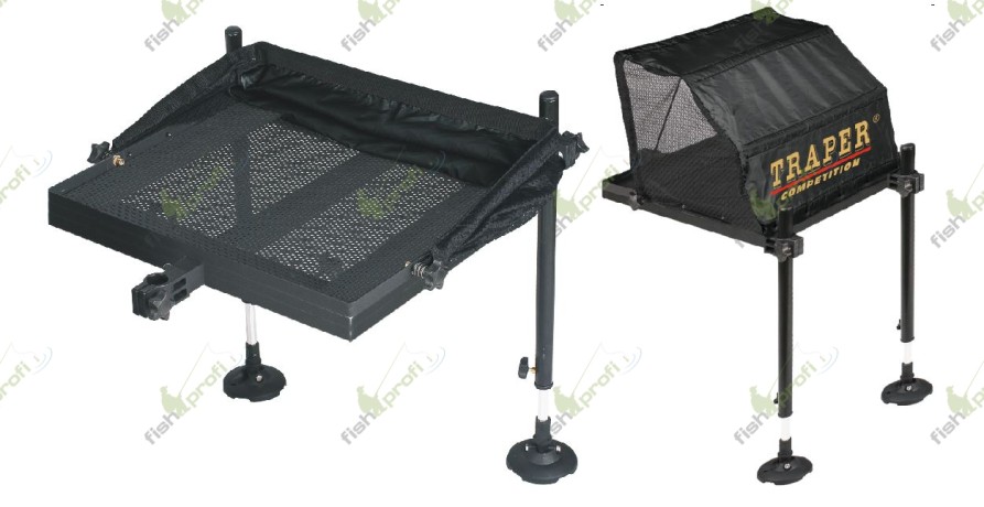 Столик на двух ножках D25 с тентом "TRAPER" 500*670 мм