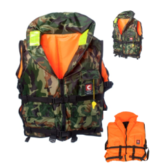 Жилет спасательный 2-х сторонний универсальный COMFORT HUNTER (Охотник) 80-120 кг.