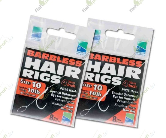 BARBLESS HAIR RIGS SHORT Поводок для волосяной остнастки 10см №10
