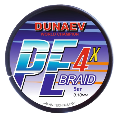 Шнур DUNAEV BRAID PE X4 150m 0.10мм