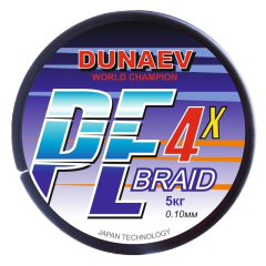 Шнур DUNAEV BRAID PE X4 150m 0.10мм