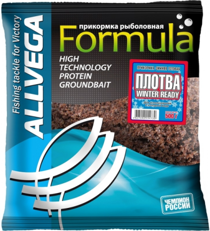 Прикормка зимняя готовая ALLVEGA "Formula Winter Ready" 0,5кг (ПЛОТВА)