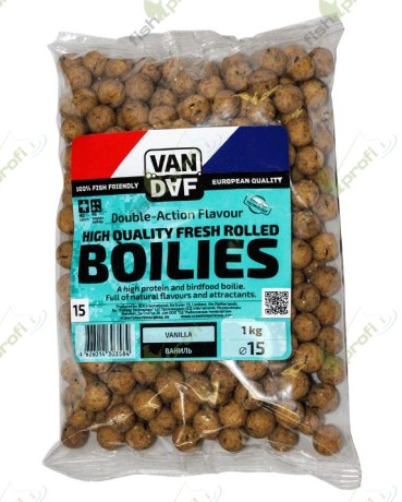Бойлы VAN DAF Ваниль, светло-коричневый,15 мм. 1 кг.