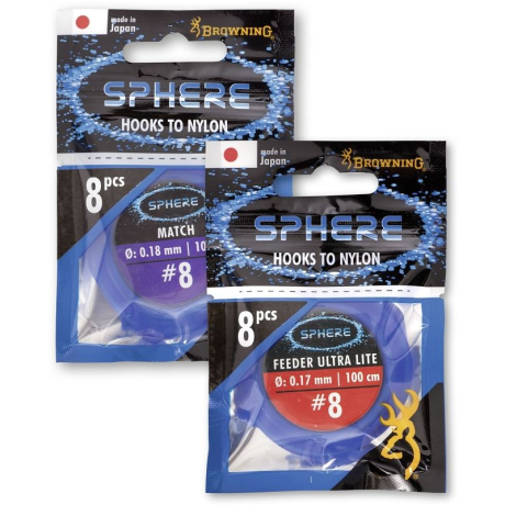 Крючки с поводками №8 Sphere Feeder  (1 уп. - 8 шт.) Browning