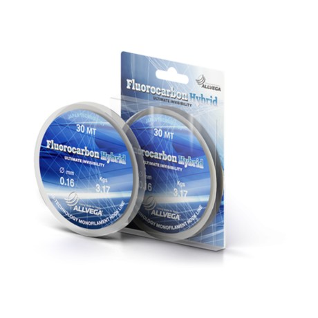 Леска монофильная ALLVEGA "Fluorocarbon Hybrid" 30м 0,20мм (4,74кг) флюорокарбон 65%