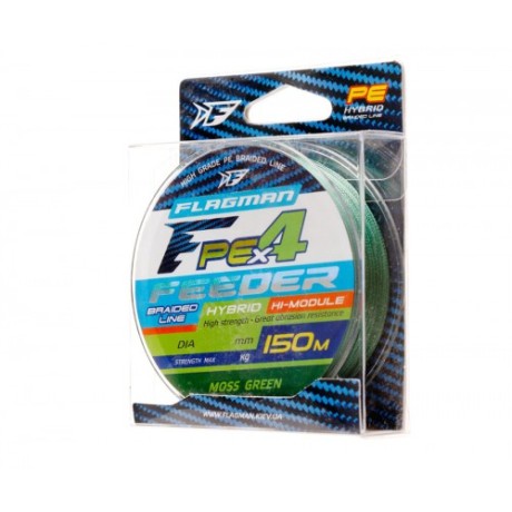 Шнур Flagman PE Hybrid F4 Feeder 150м Moss Green 0,14мм 7кг