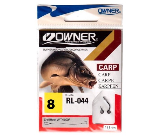 Крючок с повод.OWNER RL-044 №08 Carp