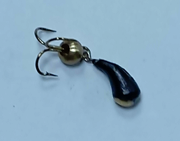 Мормышка Чертик-Уралка с коронкой и подвесным крючком с шариком большая	1.2 гр.