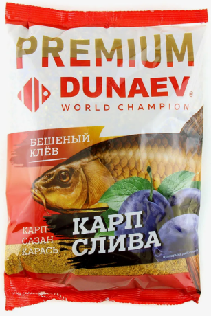 Прикормка "DUNAEV-PREMIUM" 1кг Карп-Сазан Слива
