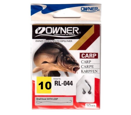 Крючок с повод.OWNER RL-044 №10 Carp