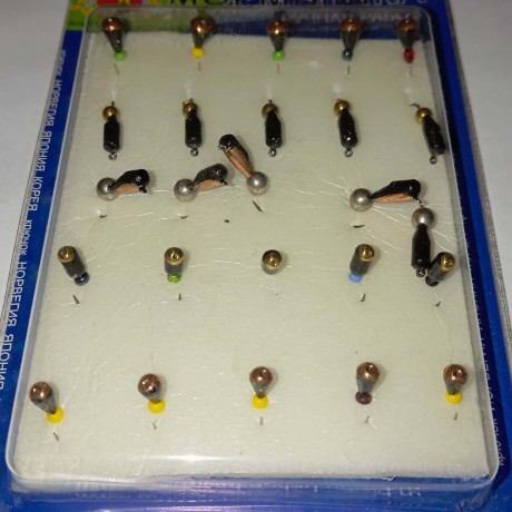 Мормышки вольфрамовые Набор № 10  (упак 25шт)