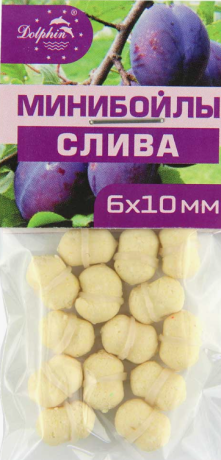 Мини бойлы Dolphin 6 х 10 с резинкой тонущие слива