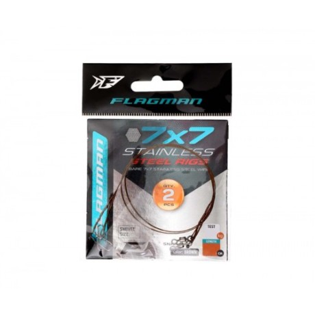 Поводок Flagman 49 вол 10кг 30см 2шт
