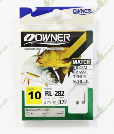 Крючок с повод.OWNER RL-282 №10 MATCH