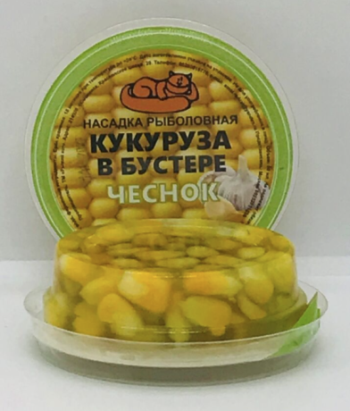 Насадка рыболовная Кукуруза в бустере 50 мл. Чеснок