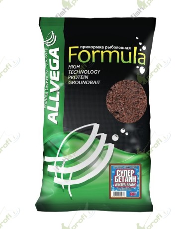 Прикормка зимняя готовая ALLVEGA "Formula Winter Ready" 0,9кг (СУПЕР БЕТАИН)