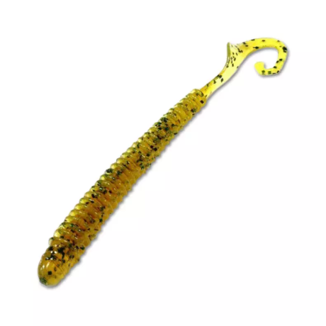 Силиконовые приманки REINS G TAIL SATURN 3.5" (12шт) Цв. 429-Motor Oil Pepper,