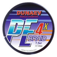 Шнур DUNAEV BRAID PE X4 150m 0.22мм