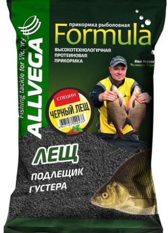 Прикормка ALLVEGA "Formula Black Bream" 0,9кг (ЧЕРНЫЙ ЛЕЩ) Для осторожной рыбы.