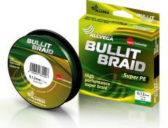 Шнур плетёный ALLVEGA &quot;Bullit Braid&quot; 135м тёмно-зелёный 0,10мм (5,5кг)