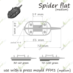 Кормушка ORANGE Spider Flat Method, 70 гр.