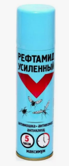 Спрей от комаров, мошек, клещей, слепней и мокрецов РЕФТАМИД Усиленный 150 мл для одежды и тела