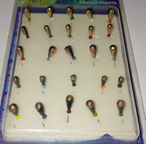 Мормышки вольфрамовые Набор № 18 (упак 25шт)